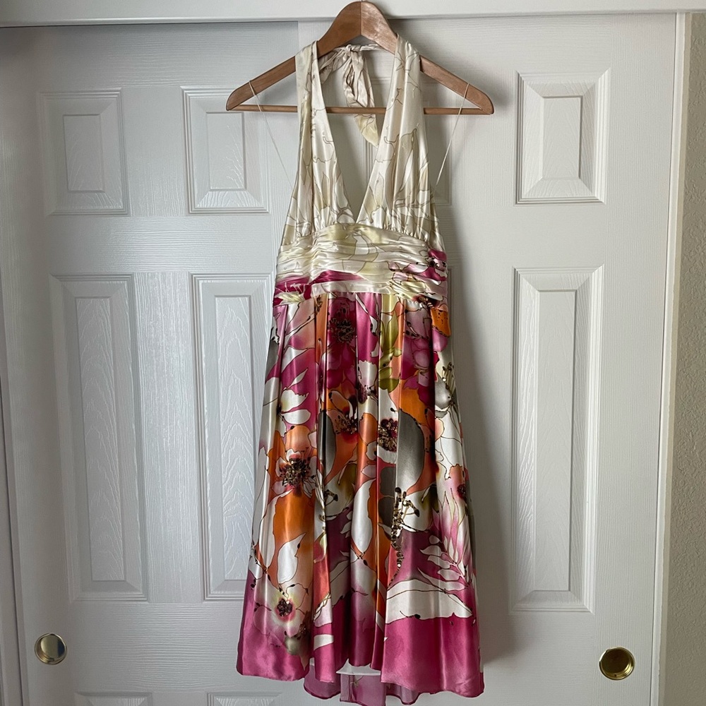 Adrianna Papell halter dress, size 10P.
